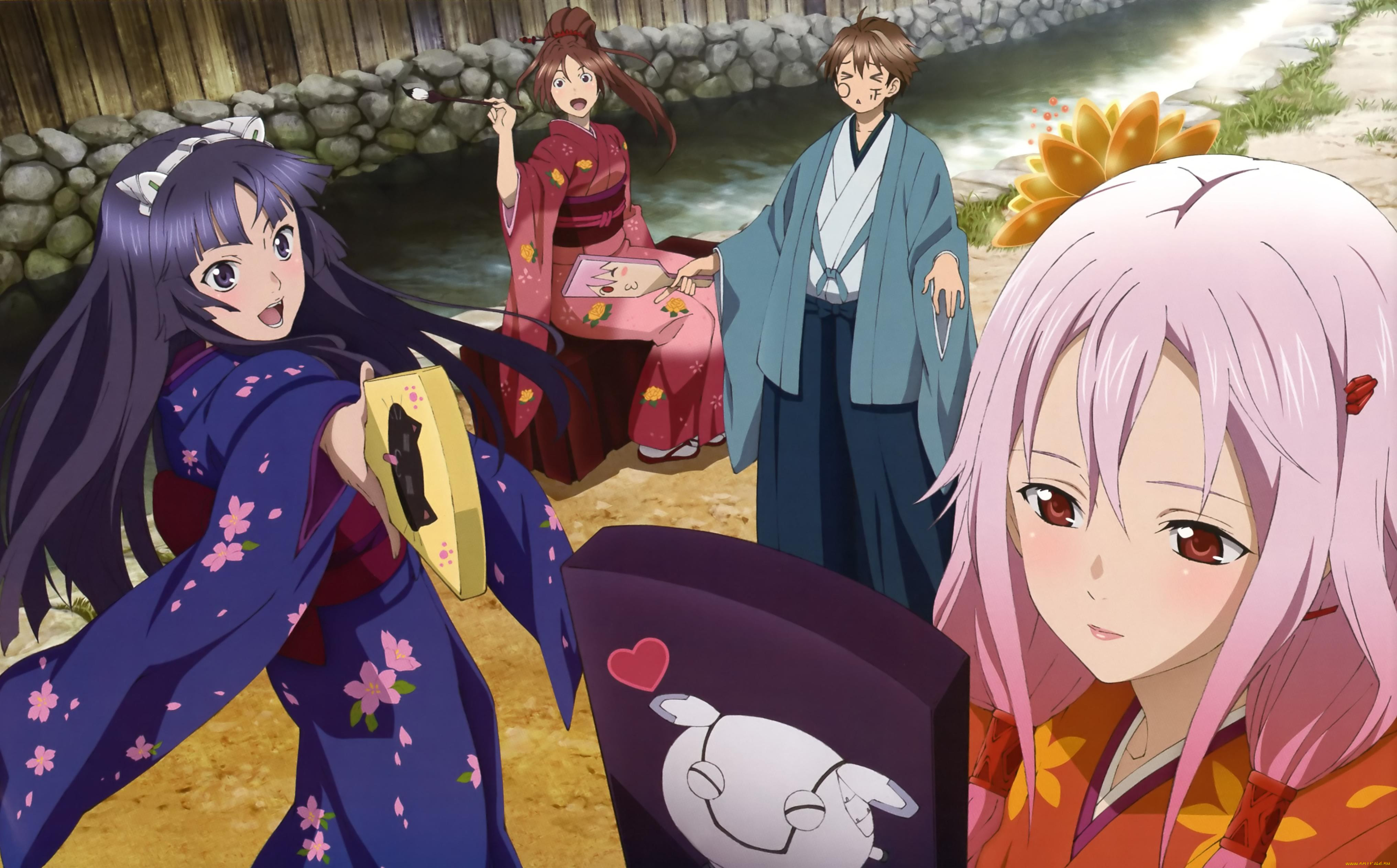 , guilty, crown, tsugumi, shinomiya, ayase, ouma, shu, yuzuriha, inori